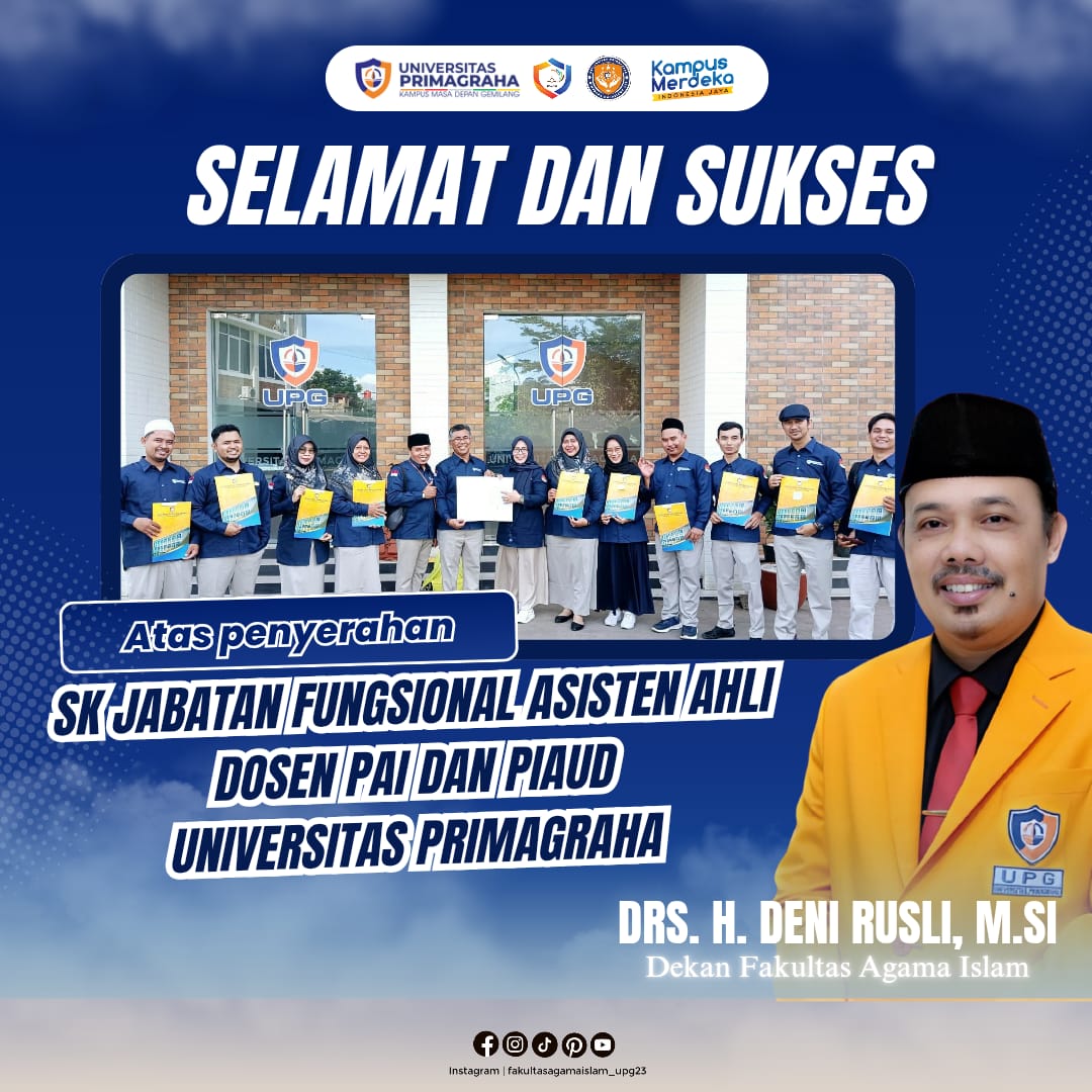 Dosen Fakultas Agama Islam: Terima Penyerahan SK Jabatan Fungsional Asisten Ahli